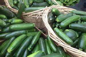 Beautiful baby zucchini at the farmers market