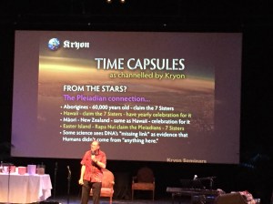 Lee Carroll presenting on stage in Sedona